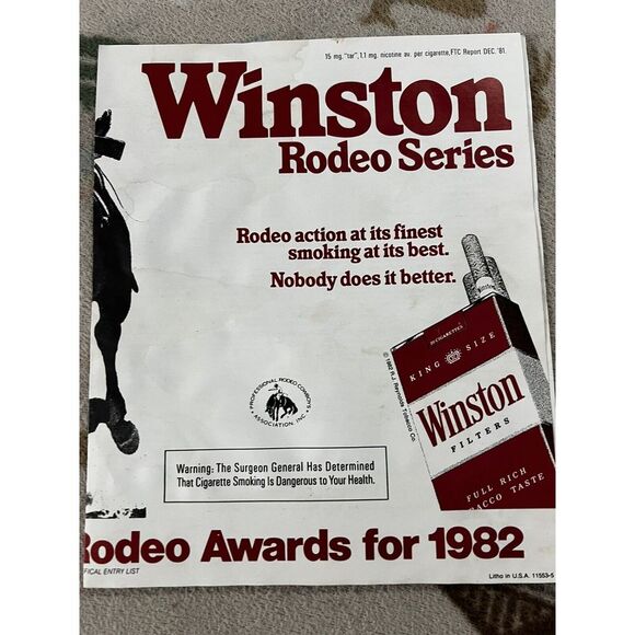 VTG Rodeo Memorabilia 1982 Winston Rodeo Series Give'em Hell Rodeo Club SIGNED - Picture 4 of 16